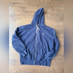 Polo Ralph Lauren Navy Blue Zip-Up Hoodie with Pony Logo Sz.M